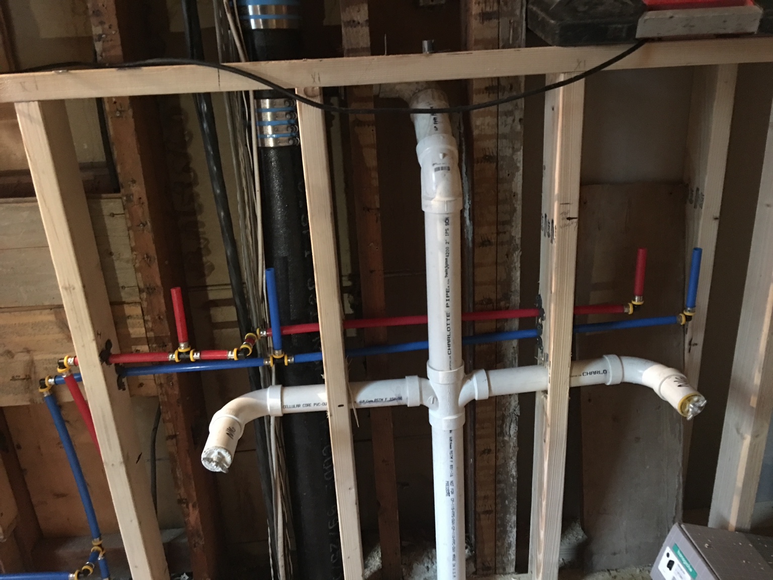 Plumbing fixture rough-in