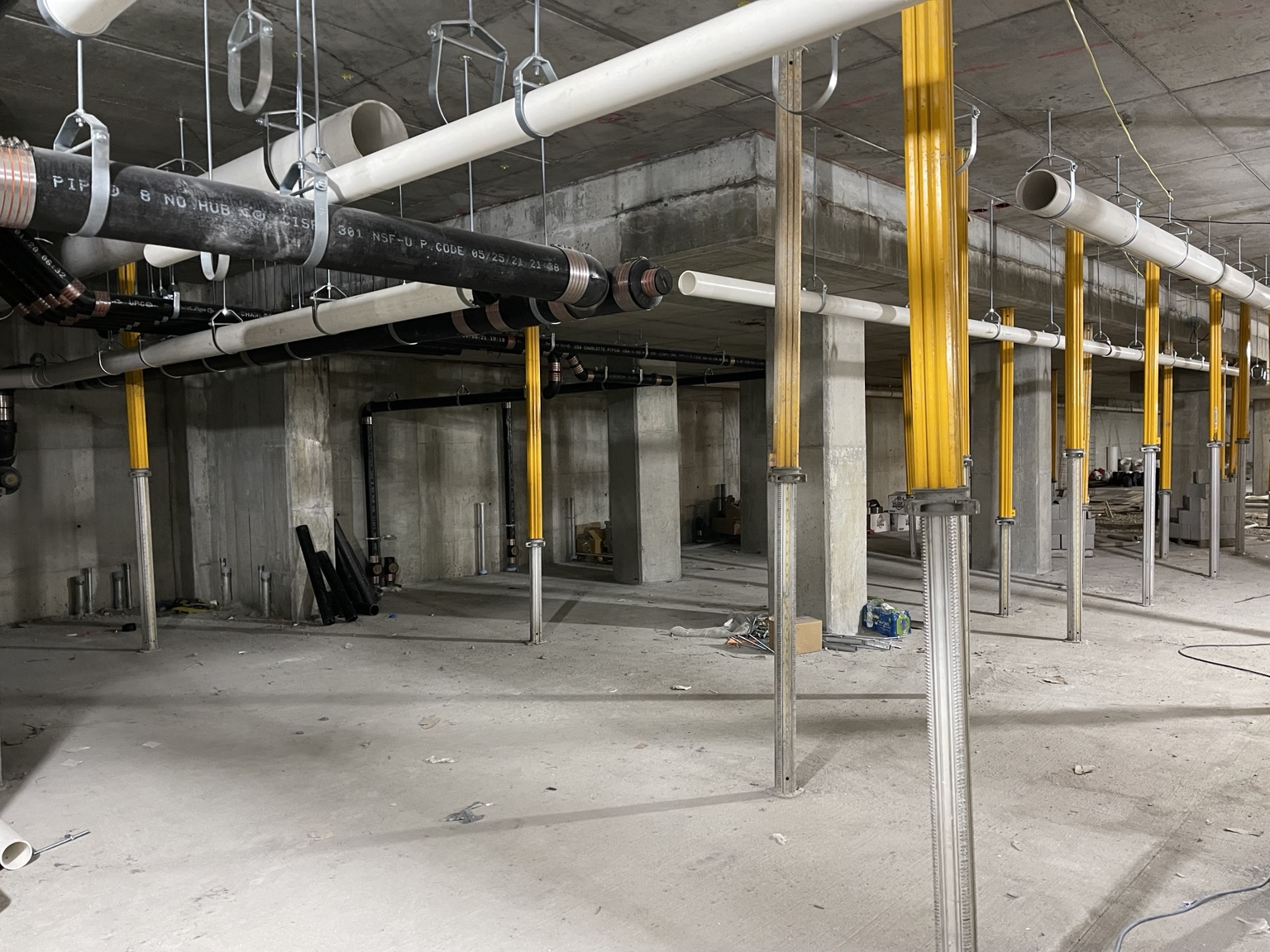 Commercial plumbing rough-in